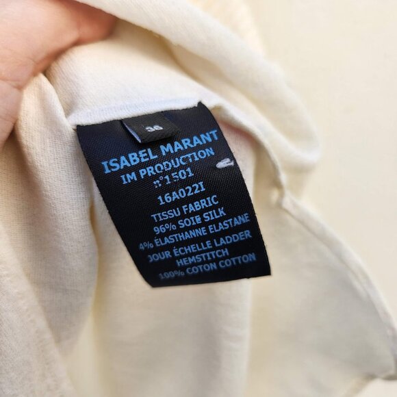 Isabel Marant White Ruffle Sleeve Peasant Blouse - Picture 5 of 7